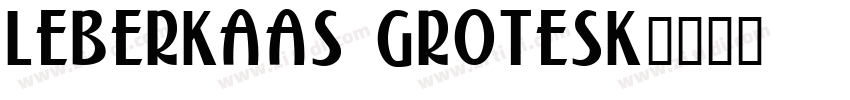 Leberkaas Grotesk字体转换